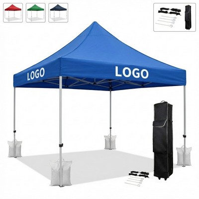 10 x 10 Custom Printed Pop Up Tent Kit w/ Steel Frame