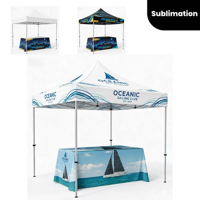 10' x 10' Custom Sublimated Canopy Tent w/ 6' Table Cover